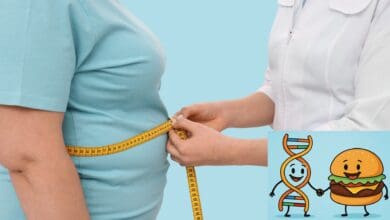 Person measures stomach of another person for fatty liver in Hyderabad employees story.