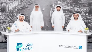 Officials from Dubai’s Parkin Company PJSC and Islamic Affairs and Charitable Activities Department (IACAD) sign a strategic partnership agreement to manage mosque parking across the emirate.