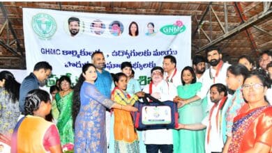 Medical camp organised for GHMC workers at Yousufguda