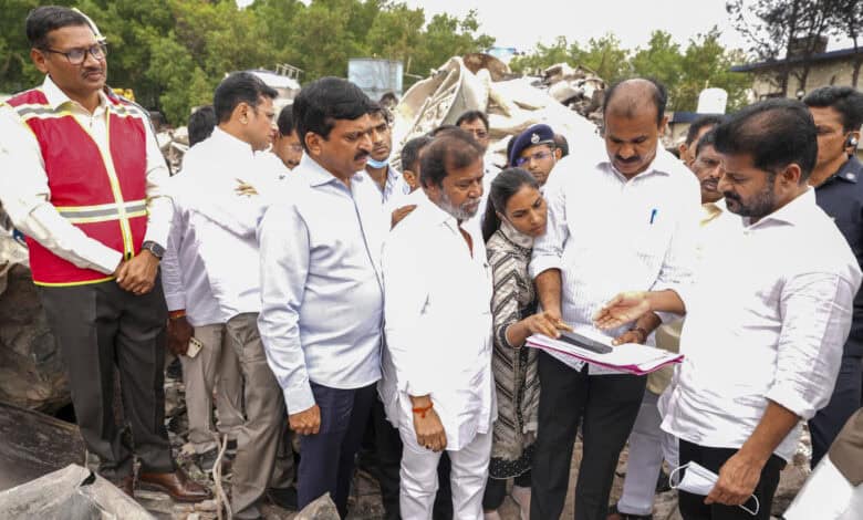 Telangana pharma plant explosion: CM visits the site