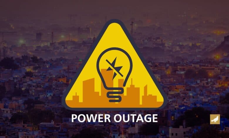 A graphic of a bulb for power cut in Hyderabad