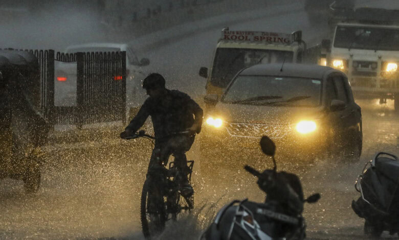 Waterlogging and rainfall in Hyderabad