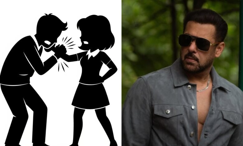 AI generated image on left side and Salman Khan's photo from his Instagra account