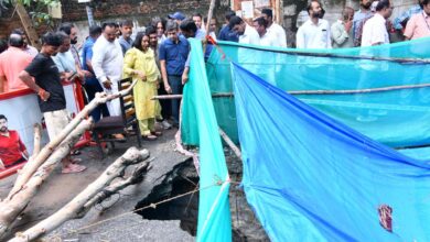 Major Gadwal Laxmi inspects Banjara Hills