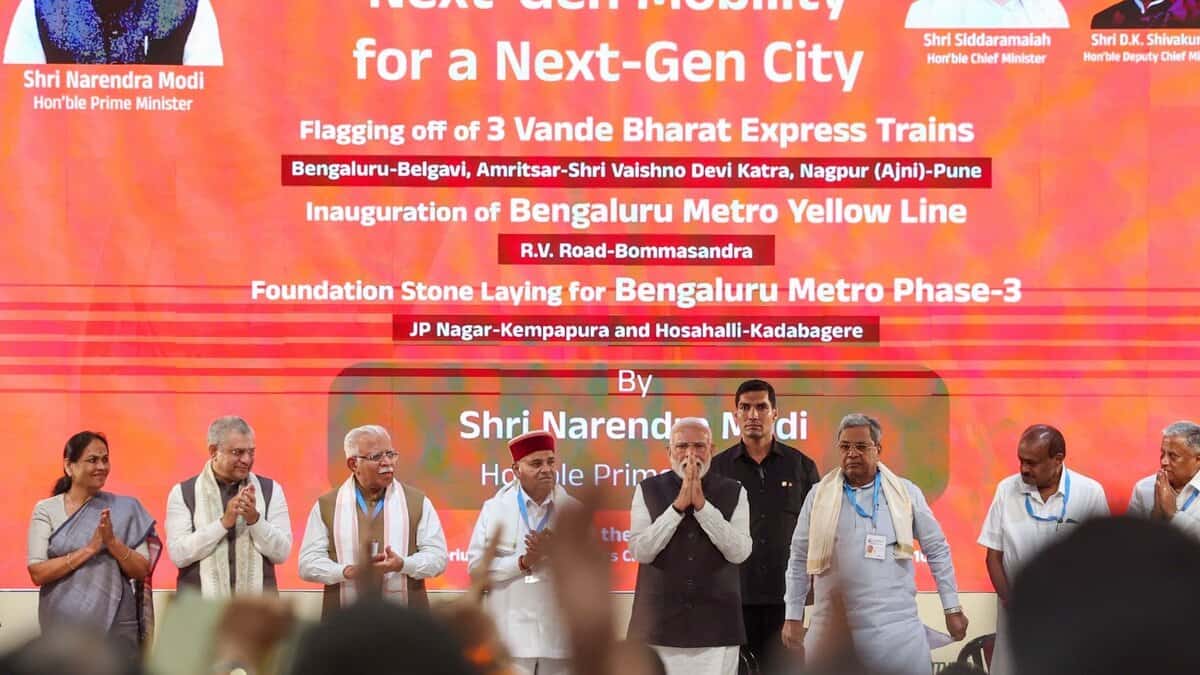 Ceremony for the construction of Bengaluru Metro's Phase-3