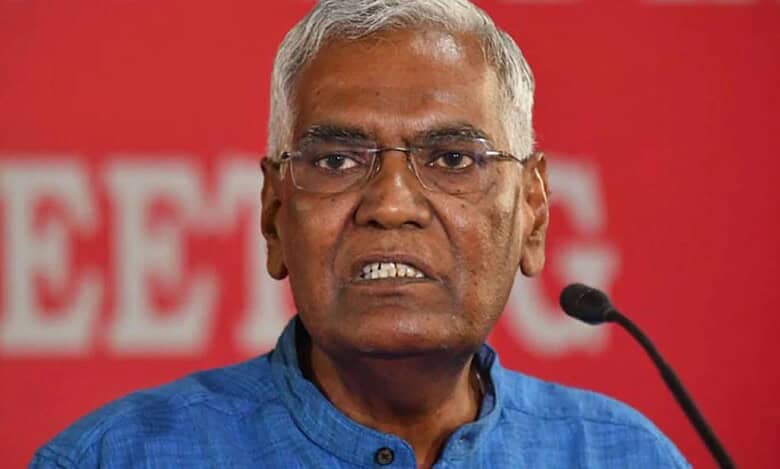 Communist Party of India general secretary D Raja