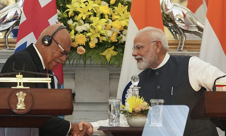 PM Modi meets Fijian counterpart