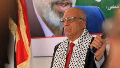 The image of Ahmed Ghaleb al-Rahawi, the Prime Minister of the Houthis-run Yemeni government.