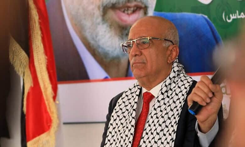 The image of Ahmed Ghaleb al-Rahawi, the Prime Minister of the Houthis-run Yemeni government.