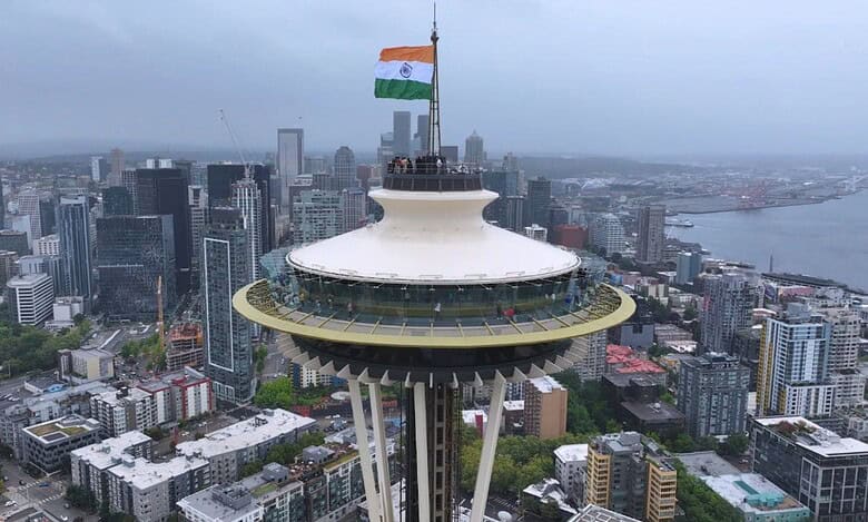 Indian tricolour was hoisted at Seattle’s iconic 605-feet-tall Space Needle