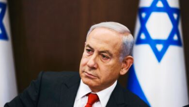 The image of a Israeli Prime Minister Benjamin Netanyahu.