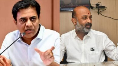 KTR and Bandi Sanjay Kumar