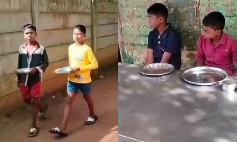 Students at Cheepurugudem Tribal Ashram Boys' High School complain about poor quality food being served to them in their hostel.