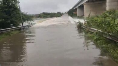 Exit 17 on ORR inundated