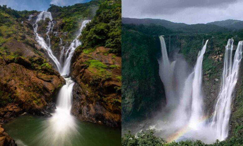 India's top 5 tallest waterfalls and their distance from Hyderabad
