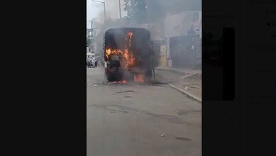 TGRTC bus catches fire in Hyderabad’s Mehdipatnam