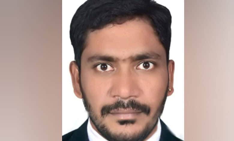 The image of Sanga Suresh, a 33-year-old migrant worker from Telangana.