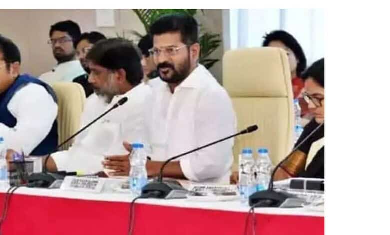 Telangana CM Revanth Reddy addresses a cabinet meeting