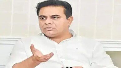 BRS working president KTR during a meeting