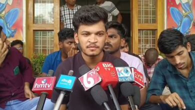 students protest at Telangana University in Kamareddy