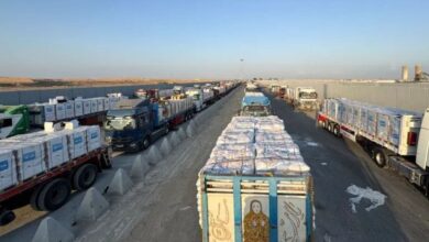 Humanitarian Aid trucks heading to Gaza