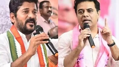 Telangana CM Revanth Reddy and BRS working president KTR