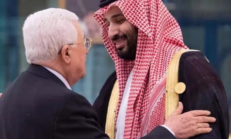 Palestine president Mahmoud Abbas and Saudi Crown Prince Mohammad Bin Salman