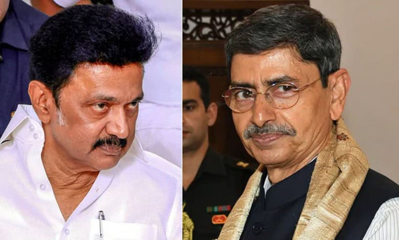 Tamil Nadu CM M K Stalin (left) and Governor R N Ravi (right)