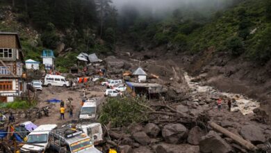 Rescue operation underway at an affected area following a cloudburst in Kishtwar district of Jammu and Kashmir on Friday. At least 60 people were killed in the incident, according to officials. (PTI)