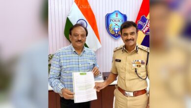 Pista House chairman Mohammed Abdul Majeed met Hyderabad city police commissioner CV Anand on Monday