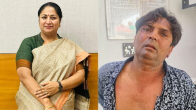 Delhi CM Rekha Gupta and her attacker Sakaria Rajeshbhai Khimjibhai (right)