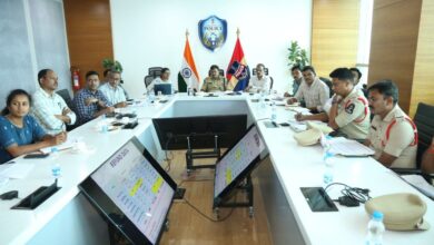 Hyderabad police commissioner holds a review meeting