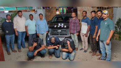 Three persons, including a US national was arrested for possessing cocaine in Hyderabad