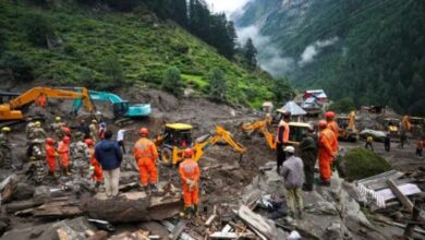 Rescue work in Kashmir after a cloud burst