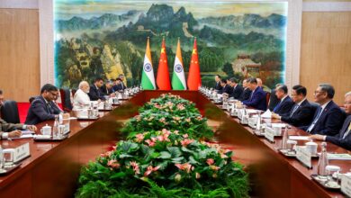 Prime Minister Narendra Modi with Chinese President Xi Jinping during a meeting, in Tianjin, China. (PMO via PTI Photo)