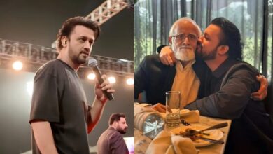 Atif Aslam with hi father