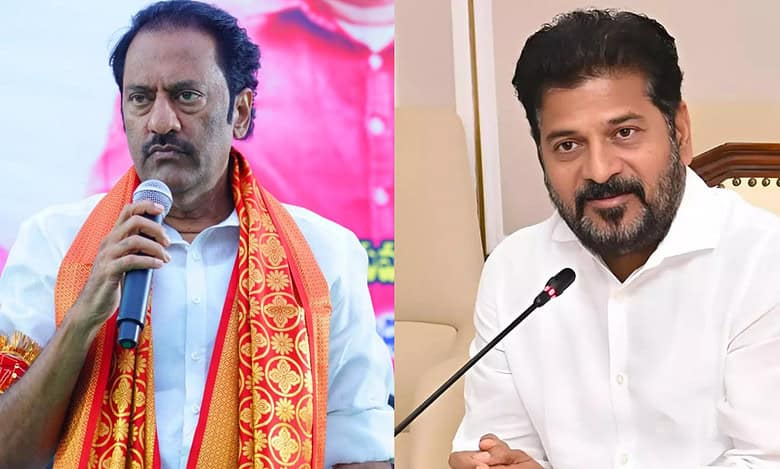 BRS MLA Maganti Gopinath (Left) and Revanth Reddy (Right)
