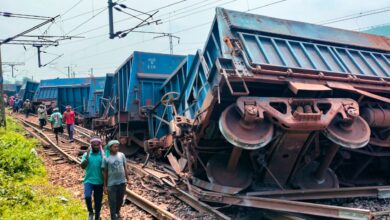 goods train derailed near Chandil station of Adra Railway Division