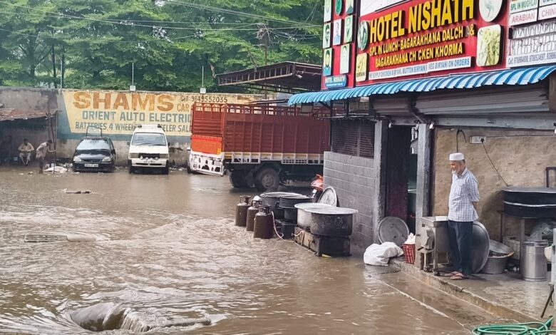 Image of rains in Hyderabad