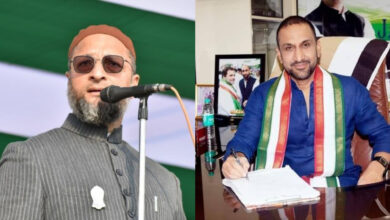 AIMIM President Asaduddin Owais and Congress leader Feroz Khan