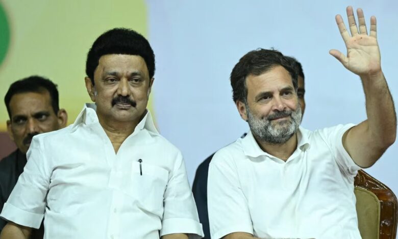 Tamil Nadu CM MK Stalin and Congress leader Rahul Gandhi