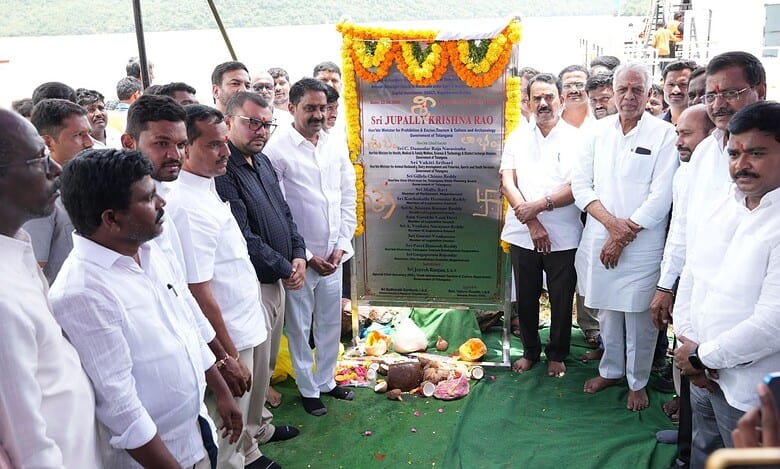 Tourism minister Jupally Krishna Rao lays foundation stone for tourism projects in Telangana