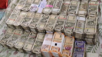 Cash seized from the electricity department ADE's house in Hyderabad