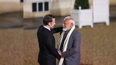 French President Emmanuel Macron and PM Narendra Modi