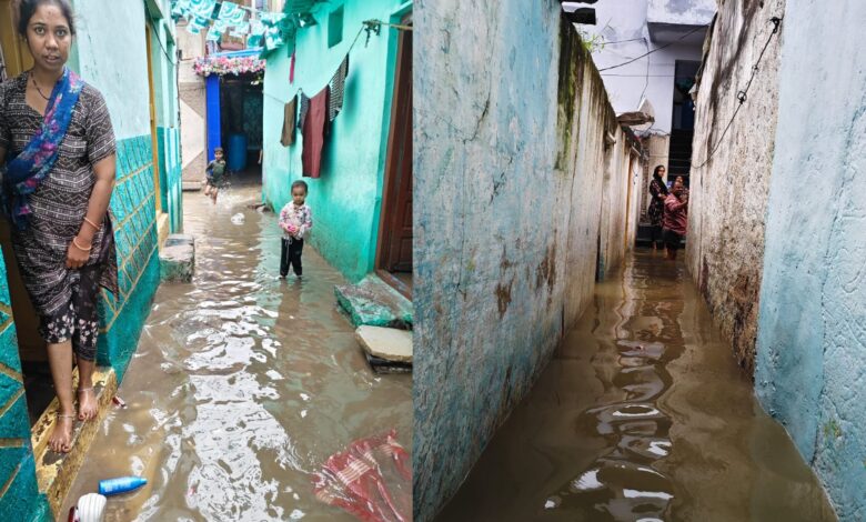 People urge HYDRAA and GHMC authorities to free them from floods by removing nala encroachments.