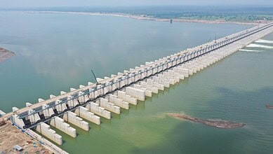 A picture of the Kaleshwaram Project in Telangana