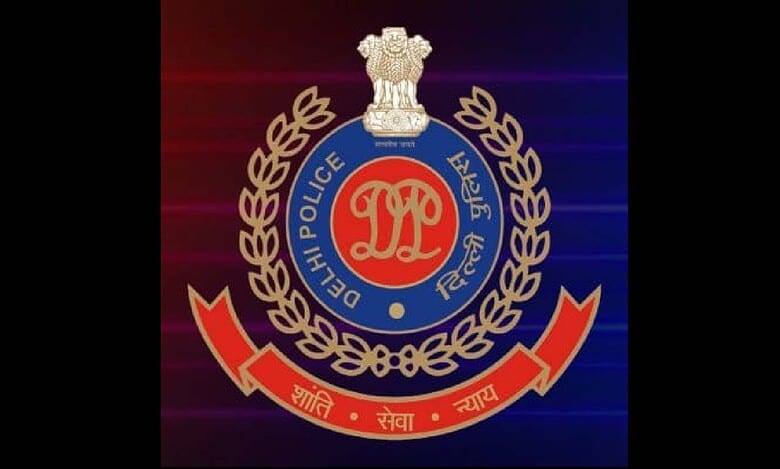 An emblem of the Delhi Police