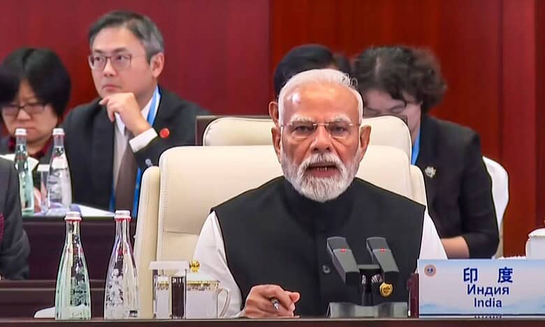 Prime Minister Narendra Modi during the SCO Heads of State Council Summit, in Tianjin, China.