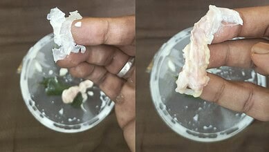 Man finds paper, uncooked chicken pieces in food parcel