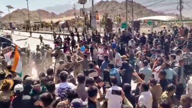 Protest in Leh, Ladakh,